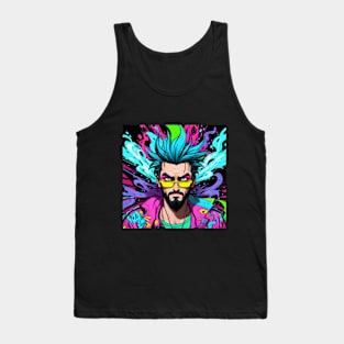 Man with colorful mohican Tank Top